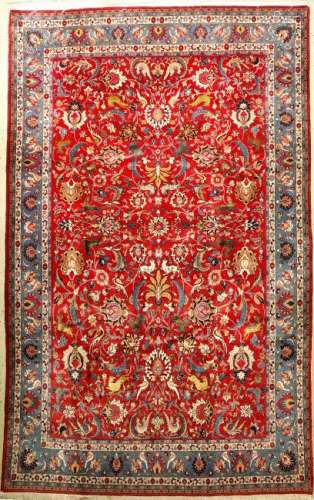 Fine Veramin 'Part-Silk' Carpet (Tehran Design),