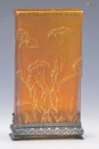 fancy vase, Daum Nancy, around 1900, colorlessglass