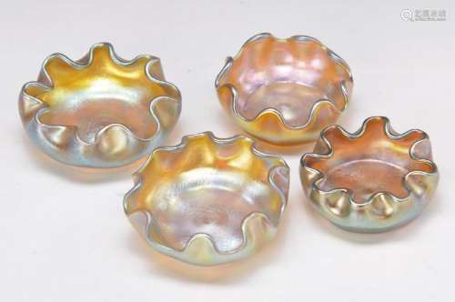 Four small bowls, Louis Comfort Tiffany, New York,