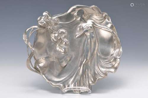 Art Nouveau bowl, probably German around 1900,metal