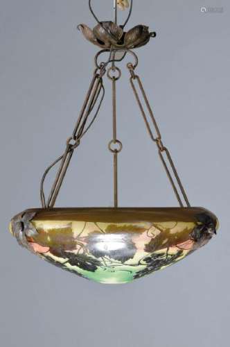 Ceiling lamp, Daum Nancy, around 1910, multilayer