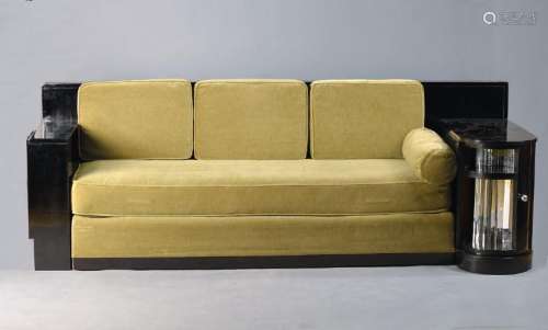 sofa with reconstruction, France, 1930/40s, wooden