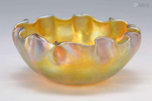 bowl, probably Tiffany, around 1905, honey- colored