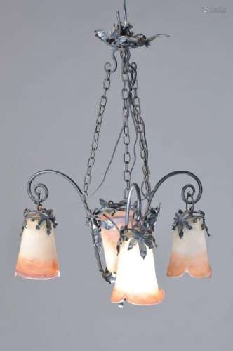 Ceiling lamp, Muller Freres Lunéville, around 1910-20