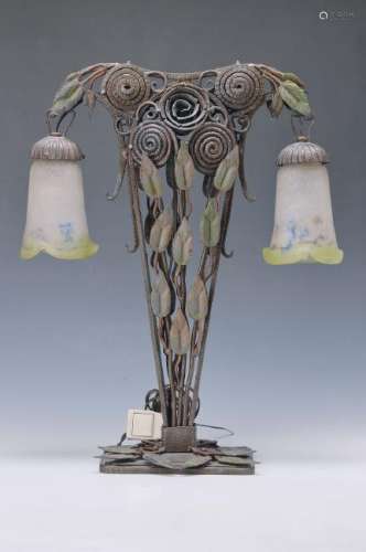Table lamp, France, around 1910-20, lamp shades