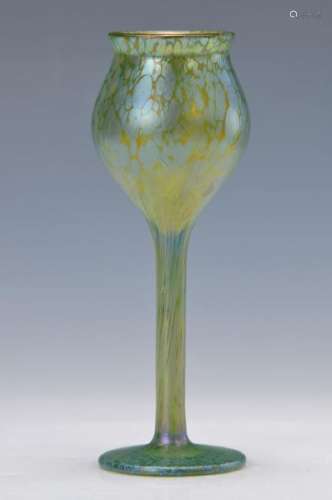 vase, Lötz, around 1902/05, green glass, iridescent