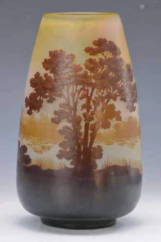 Large landscape vase, Emile Gallé, around 1910