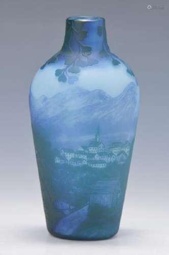 vase with mountain, Cristallerie de Pantin, after 1907