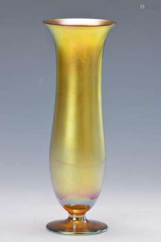 vase, WMF, Myra-crystal, 1925/1930s, amber colored