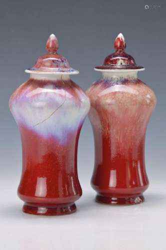 pair of lidded vases, KPM Berlin, Seger- porcelain