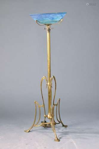 standard lamp, Daum Nancy, 1920s, lamp shade colourless