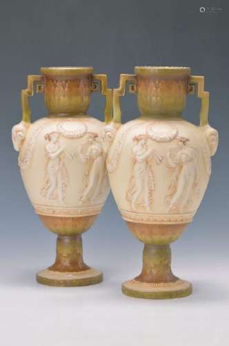 Pair of vases, Ernst Wahliss Vienna, around 1900