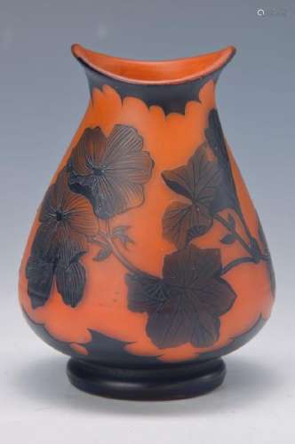 vase, Richard (Lötz), around 1910, orange-red powdered