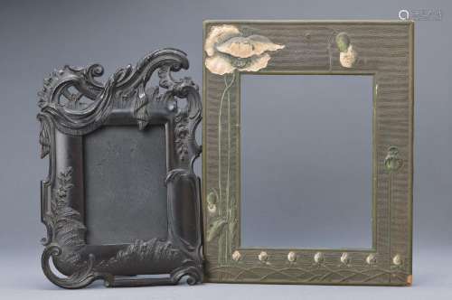 two picture frames, probably France, around 1900, one