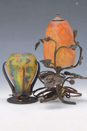 Table lamp and smoke consumer, France, 1920s, 1 not