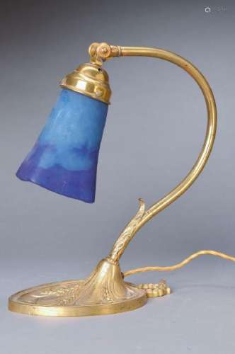 Table lamp, France, around 1910, lamp shade sign.