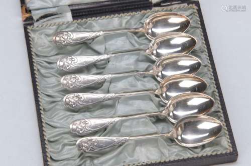 12 coffee spoons, WMF, around 1900, silver plated