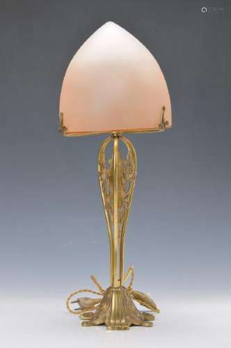 Table lamp, France, 1920s, brass foot with abstract