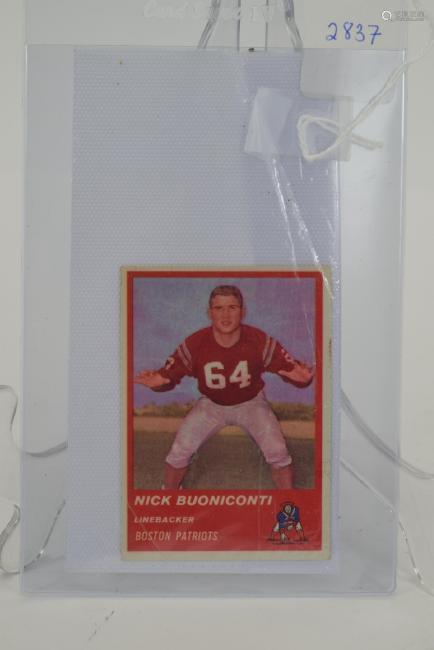 NICK BUONICONTI BOSTON PATRIOTS ROOKIE CARD－【Deal Price Picture】