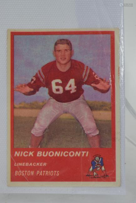 NICK BUONICONTI BOSTON PATRIOTS ROOKIE CARD－【Deal Price Picture】