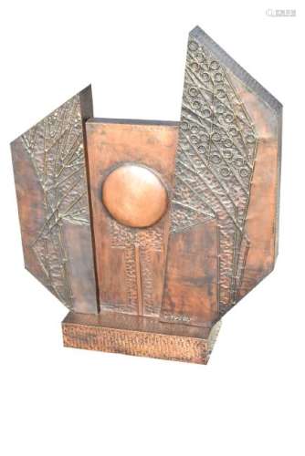 LASZLO BUDAY (HUNGRY, 1924-2017) COPPER SCULPTURE