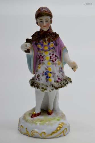 SMALL MEISSEN PORCELAIN LADY WITH GOBLET