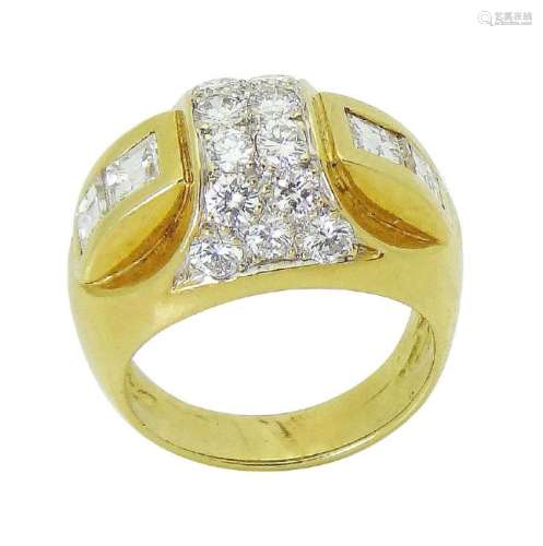 18K Yellow Gold 2.6 TCW Diamond Band Ring