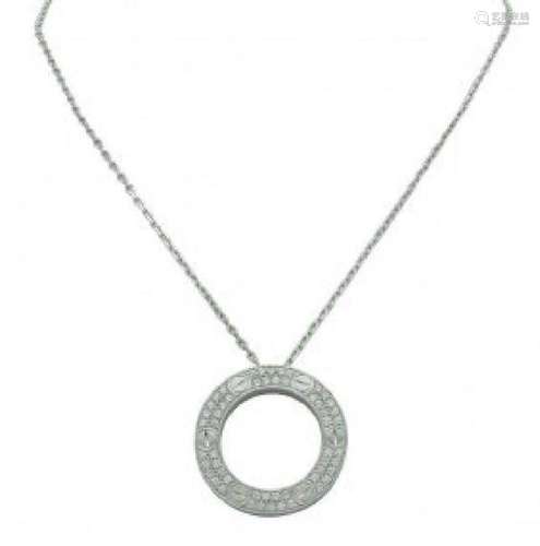 Cartier 18K White Gold Diamond LEVE Necklace