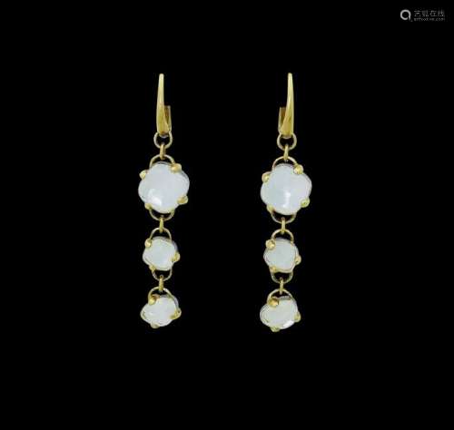 Pomellato Capri 18k Gold & Quartz Chalcedony Earrings