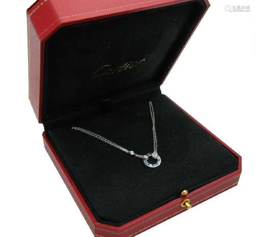 Cartier LOVE NECKLACE, 2 DIAMONDS WHITE GOLD