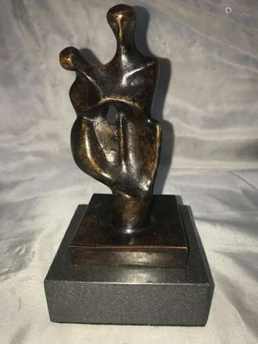 Henry Moore Abstract Bronze Sculpture