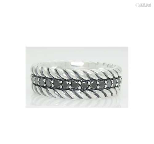 David Yurman Sterling Silver & Black Diamond MenÂs