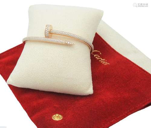 Cartier JUSTE UN CLOU DIAMOND PINK GOLD BRACELET