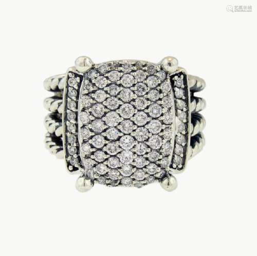 David Yurman Wheaton Sterling Silver & Diamond Ring