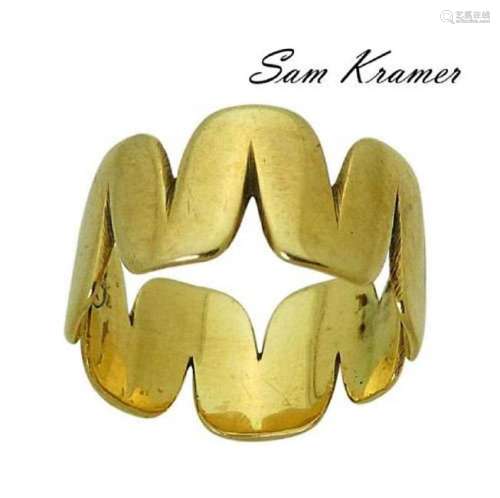 Sam Kramer 14k Yellow Gold Band Ring Size 6.25