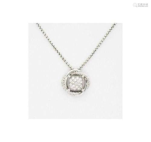 David Yurman Infinity Pendant Necklace with Diamonds