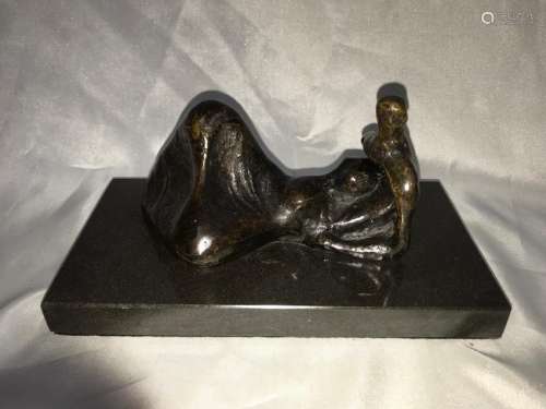 Henry Moore English Bronze Sculpture