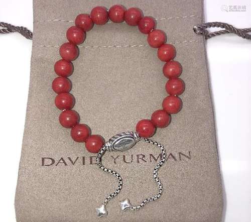 David Yurman Sterling Silver Spiritual Carnelian 8mm