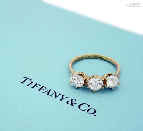 Tiffany & Co 18k Yellow Gold approx 1.5TCW Diamond Band