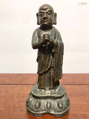 A BRONZE CASTED JIAYE BUDDHA