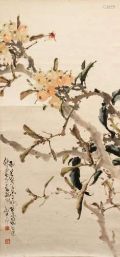 ZHAO SHAO'ANG (1905-0998), BIRD AND FLOWER