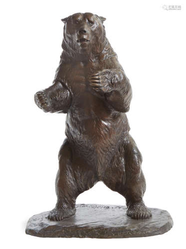 Study for 'Bruno' the Brown University Bear (Standing Bear) 24in high Eli Harvey(1860-1957)