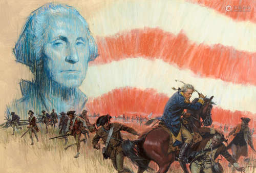 George Washington 16 x 24in Tom Lovell(1909-1997)