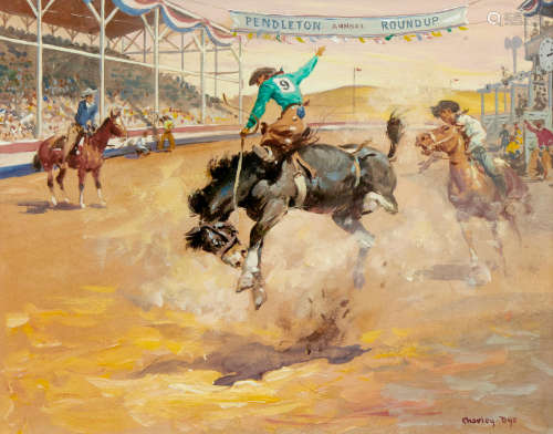 Pendleton Roundup 8 x 10in Charlie Dye(1906-1972)