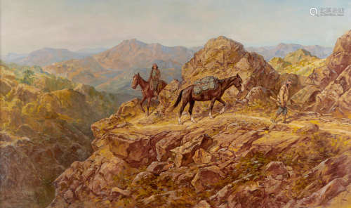The Weary Trail 36 x 60in Henry Raschen(1854-1937)