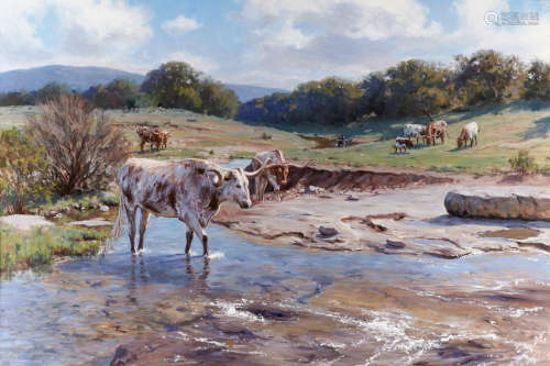Low Water Crossing 48 x 72in Brian Grimm(born 1968)