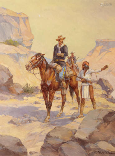 Rio Grande Patrol 24 x 18in Herman Wendelborg Hansen(1854-1924)