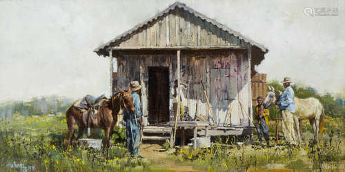 Mississippi Cabin 10 x 20in Clark Hulings(1922-2011)