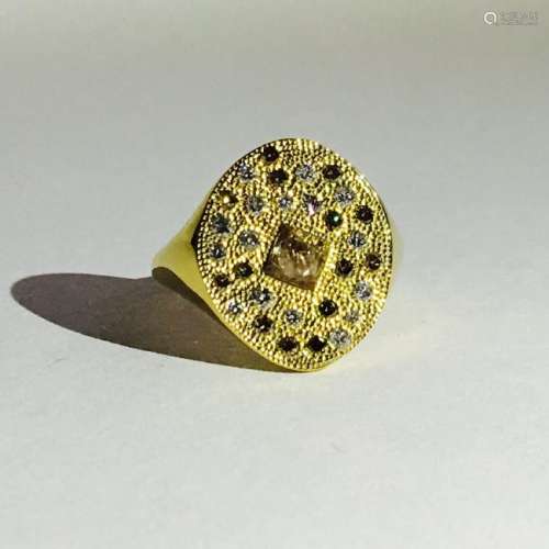 18k Gold ROUGH DIAMOND RING De beers Collection