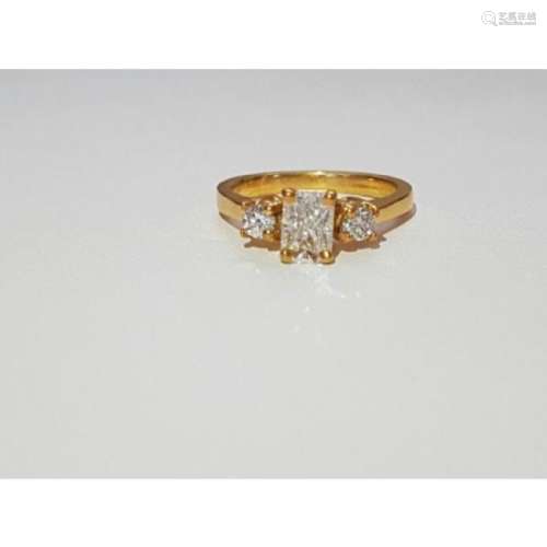 14K Gold and 1.20 Carat VVS White Diamond Ring (GIA)